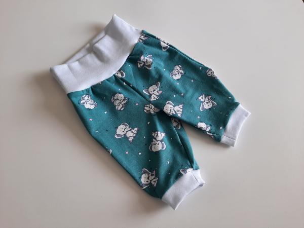 Babyhösli Elefanten Grün-Weiss